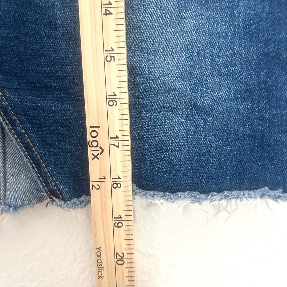 Vervet Denim Jean Skirt Notch Slit 5 Pocket Zip Fly Summer Staple Size Small - Picture 8 of 10